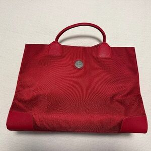 Travel bag / large purse / briefcase, red nylon, Joy Mangano